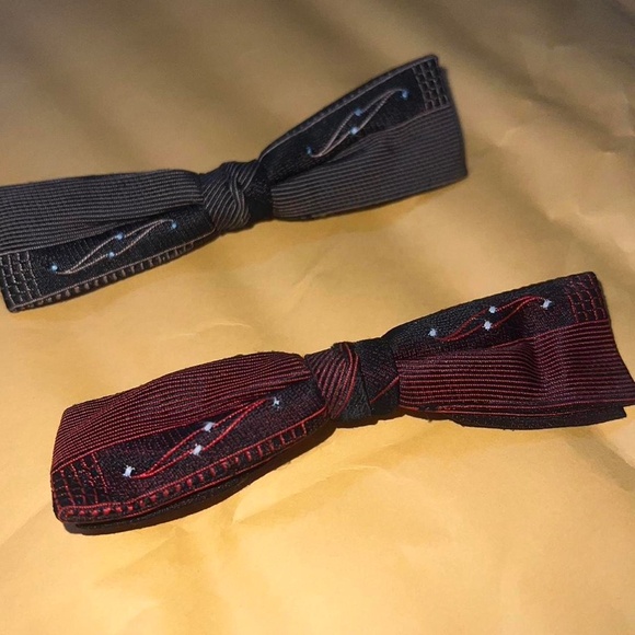 Rockabilly Style Clip On Bow ties - Picture 2 of 6